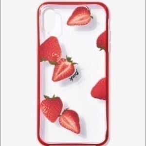VICTORIA SECRET PINK STRAWBERRY CLEAR PHONE CASE❗️